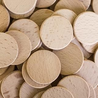 Round Unfinished 1.5 Wood Cutout Circles Chips for Arts & Crafts Projects Board 