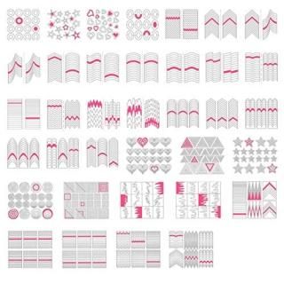 TailaiMei 1768 Pieces 60 Designs French Manicure Nail Stickers Nail Art Tips Gui