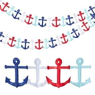 Nautical Garland Nautical Party Themed Hanging Garland Garland Banner for Birthd