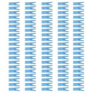 Mini Blue Clothespins  100 Pack 1.25 Inch Clothes Pins Plastic Baby Shower Favo