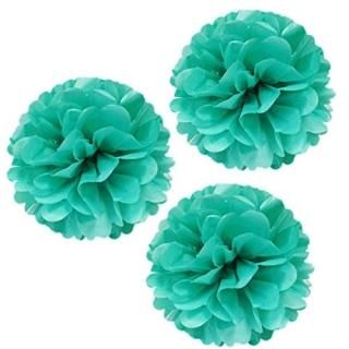 Aqua - Wrapables Tissue Pom Poms Party Decorations for Weddings Birthday Parties