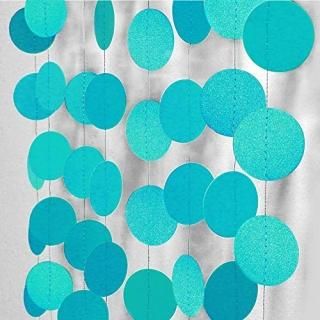 Cheerland Ocean Blue Circle Dots Garland Kit for Party Decoration Under The Sea 