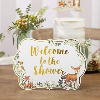 Kate Aspen Woodland Baby Shower One Size D?cor Sign Kit Set of 8