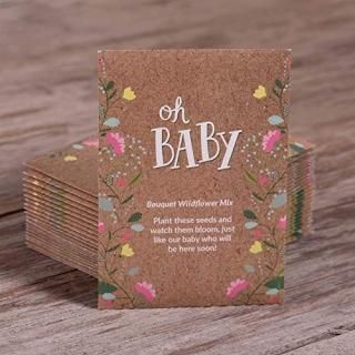 Oh Baby Seed Packets  Girl or Boy Baby Shower Favors for Guests  25 Wildflower S