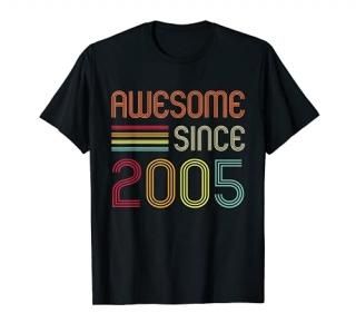 Awesome Since 2005 16th Birthday Retro T-Shirt