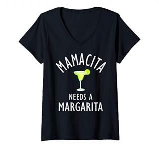 Womens Mamacita Needs A Margarita Shirt Cinco De Mayo Mexican Party V-Neck T-Shi