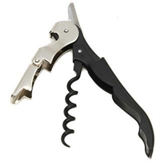 Chef Craft 21318 1-Piece Waiters Corkscrew Black and Silver 11.4cm