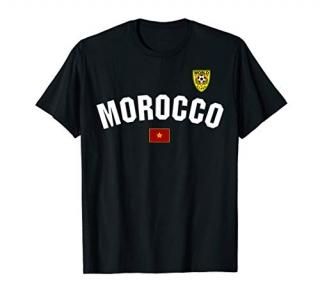 Morocco Flag World Class Soccer Jersey Graphic T-Shirt