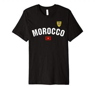Morocco Flag World Class Soccer Graphic Premium T-Shirt