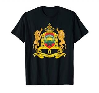 Morocco T-shirt Coat of arms Tee Flag souvenir Rabat