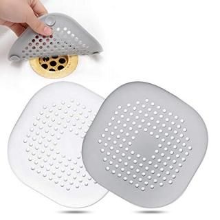 Hair CatcherSquare Hair Drain Cover for Shower Silicone Hair Stopper with Suctio