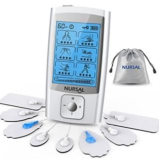 NURSAL 24 Modes TENS Unit Muscle Stimulator with Continuous Stimulation Recharge