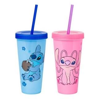 Silver Buffalo Disney's Lilo and Stitch Angel Coconut Flowers 24 Oz Color Change