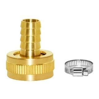 Joywayus 1/2 Barb x 3/4 Female GHT Thread Swivel Brass Garden Water Hose Pipe Co