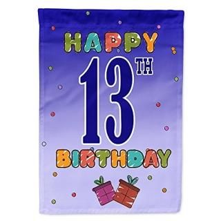 Caroline's Treasures CJ1104GF Happy 13th Birthday Flag Garden Size Small Multico