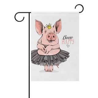 Tarity Choose Happy Ballet Pig Garden Flag Spring Summer Winter Welcome Hello Ya