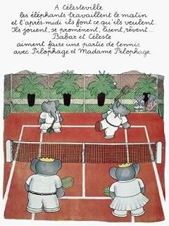 Babar The Elephant 1930S Nbabar King Of The Elephants And Celeste Playing Tennis