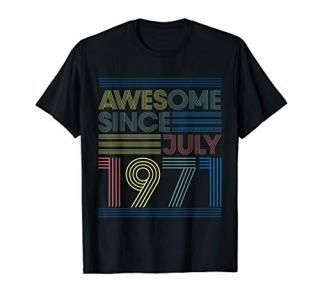 50th Birthday Gifts - Awesome Since July 1971 T-Shirt