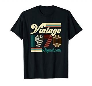 Vintage 1970 Original Parts 50th Birthday Gift T-Shirt