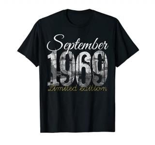 September 1969 Tee 52 Year Old Shirt 1969 52nd Birthday Gift T-Shirt