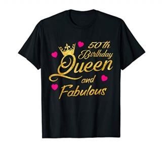 50th Birthday Squad Queen and Fabulous B-Day Women Gift T-Shirt