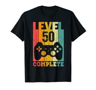 50th Birthday Men Women 50 Years Bday Funny Gift Level 50 T-Shirt