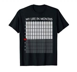 My Life In Months Fifty Fifties Gift For 50th Birthday T-Shirt