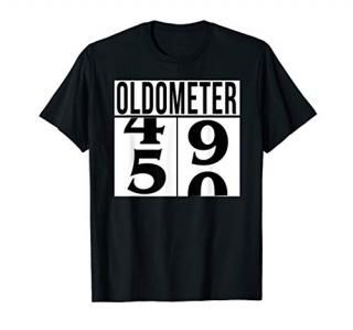 50th Birthday Gag Gift Idea for Mom or Dad Oldometer Funny T-Shirt