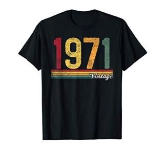 Vintage 1971 50th Birthday Gift Women Men Retro Classic T-Shirt