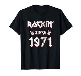 Rockin Since 1971 50th Birthday Gift 50 Years Old Hard Rock T-Shirt