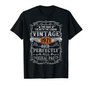 50 Years Old 1971 Vintage 50th Birthday Gifts Decorations T-Shirt
