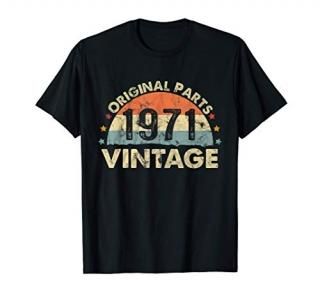 50th Birthday Gift 1971 Vintage 50 Year Old Retro T-Shirt