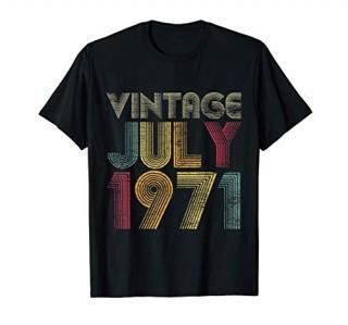 50th Birthday Gifts Year Old - Vintage Birthday July 1971 T-Shirt