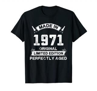 50th Birthday Gift For Legends Made In 1971 50 Year Old T-Shirt