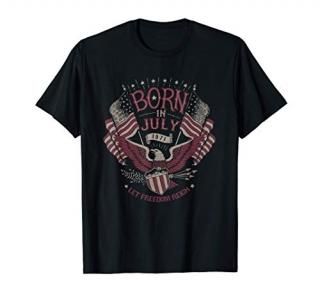 50th Birthday born in July 1971 Vintage Patriotic T-Shirt