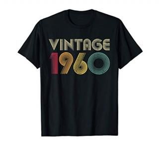 61st Birthday Gift Vintage 1960 61 Years Old Men Women Retro T-Shirt