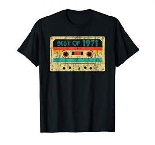 Best Of 1971 50th Birthday Gifts Cassette Tape 50 Years Old T-Shirt