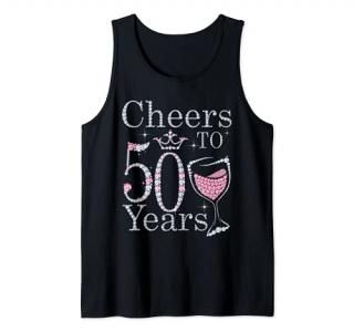 Cheers to 50 Years 1971 50Th Birthday Tee Gift For Womens Tank Top
