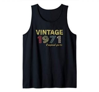 Vintage 1971 Cool 50 Year Old 50th Birthday Gift Men Women Tank Top