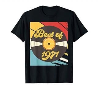 50th Birthday Gift Vinyl Record Vintage 1971 T-Shirt