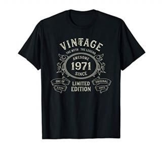 Vintage 1971 Limited Edition Born in 1971 50th Birthday Gift T-Shirt