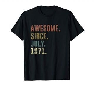 50th Birthday Retro Vintage Awesome Since July 1971 T-Shirt