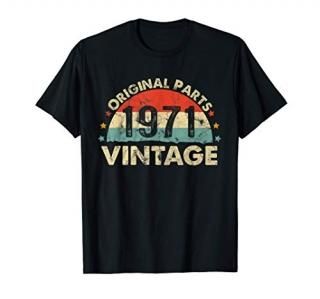 50th Birthday Gift 1971 Vintage 50 Year Old Retro T-Shirt