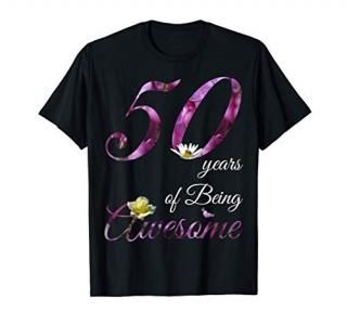 50 Year Old Shirt Awesome Floral 1971 50th Birthday Gift T-Shirt