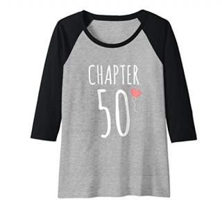 Womens 50th Birthday Gift Idea For Her Chapter 50 Raglan Baseball Tee