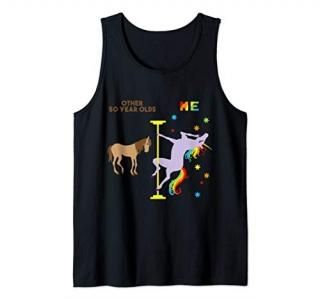 Funny 50th Birthday Gift Rainbow Unicorn 50 Years Old Tank Top
