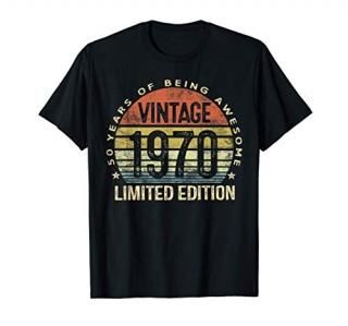 50 Year Old Gifts Vintage 1970 Limited Edition 50th Birthday T-Shirt