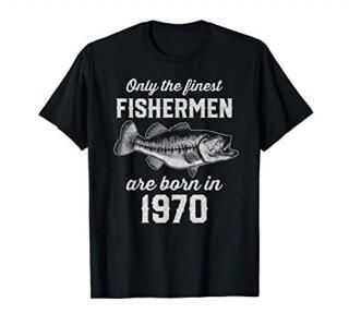 Gift for 51 Year Old Fishing Fisherman 1970 51st Birthday T-Shirt