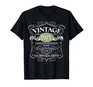 Vintage 1971 50th Birthday Gift Men Women Original Design T-Shirt