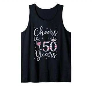 Cheers to 50 Years 1969 50Th Birthday Gift Tee For Womens Tank Top